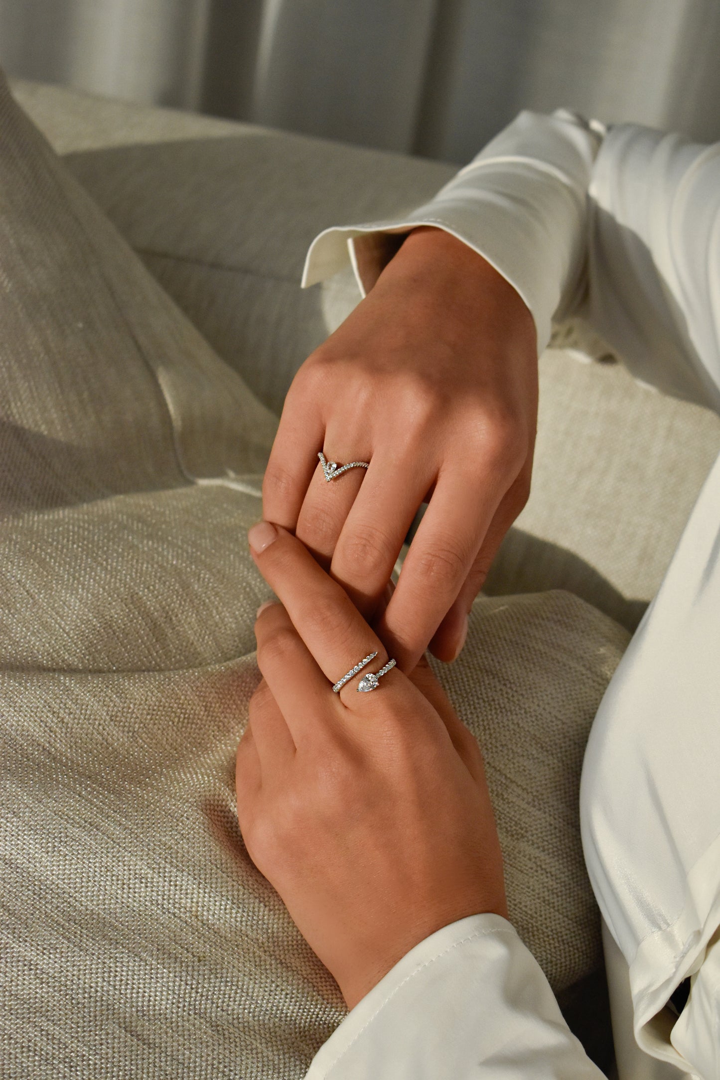 Pear Cut Twisted Ring