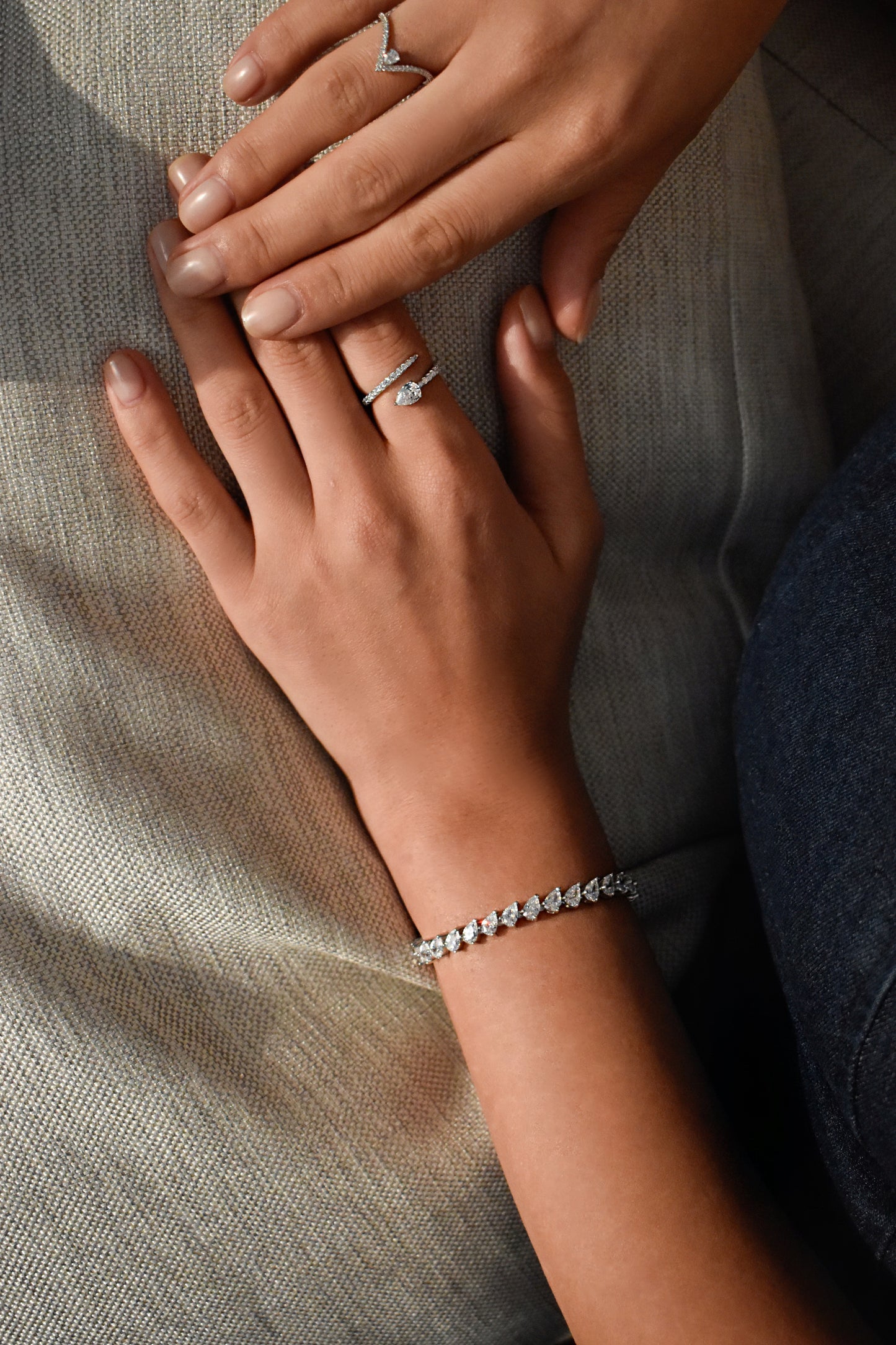 Pear Cut Twisted Ring