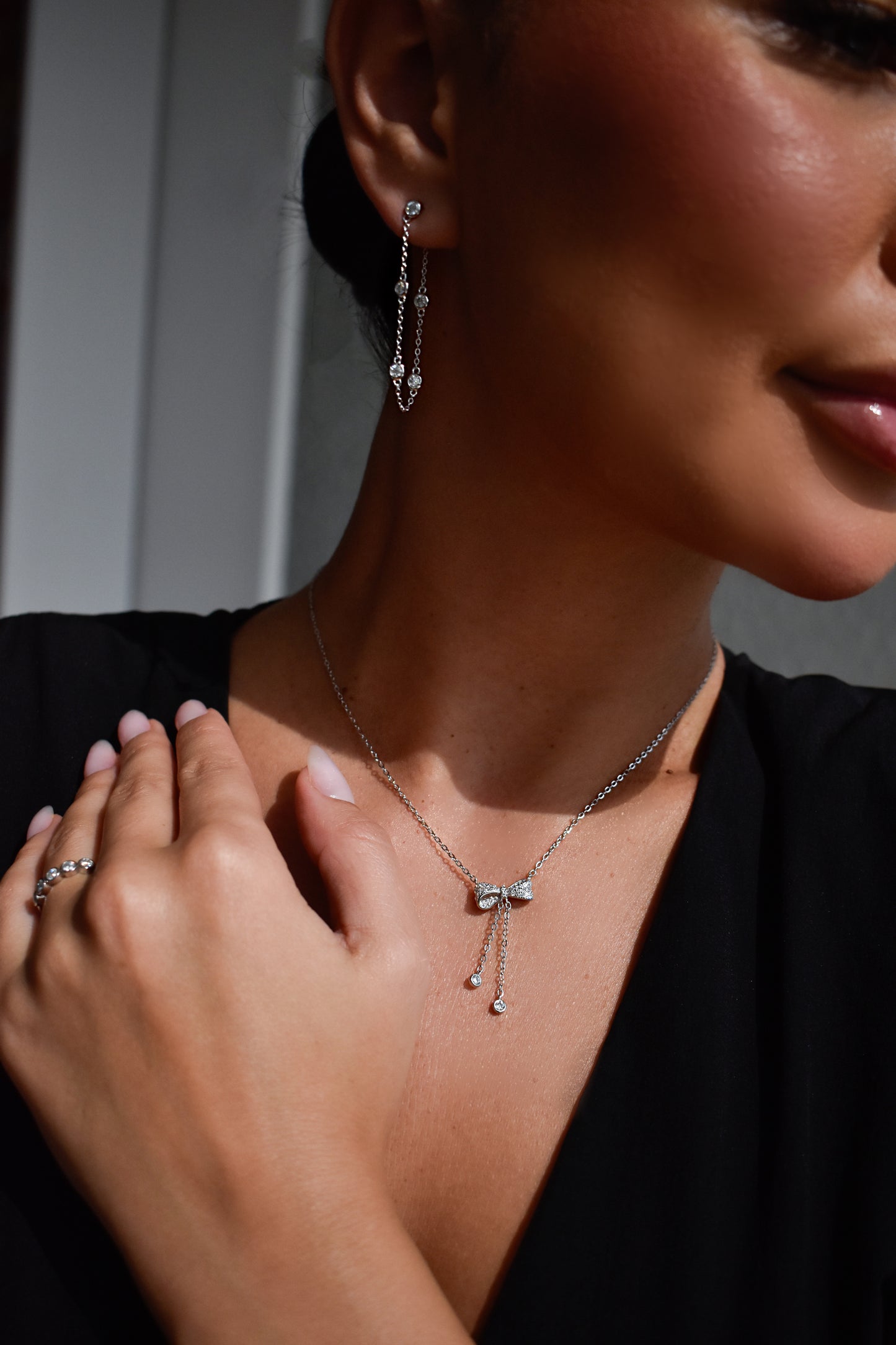 Bowknot Moissanite Necklace