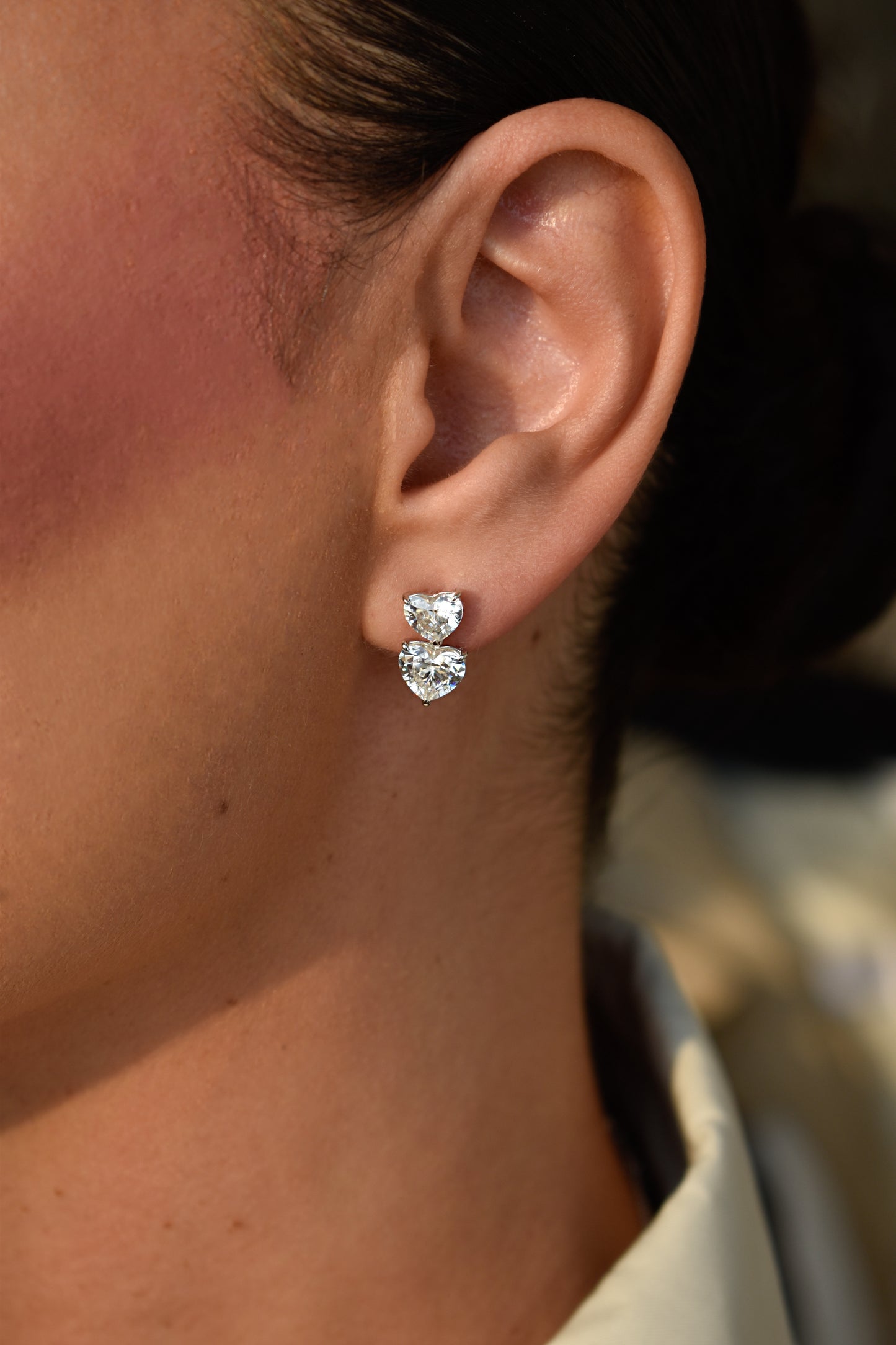 Double Heart Studs