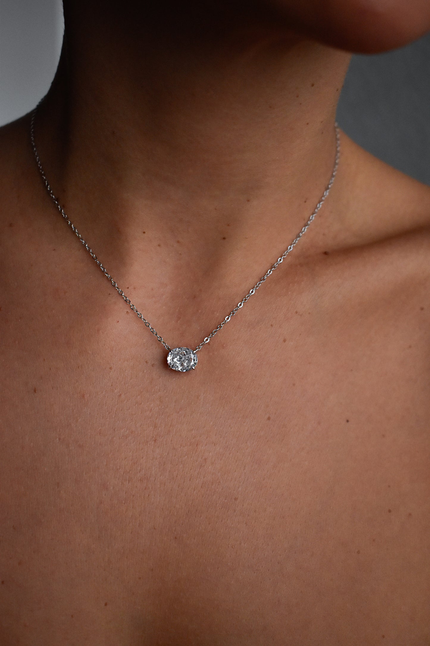 Oval Cut Necklace