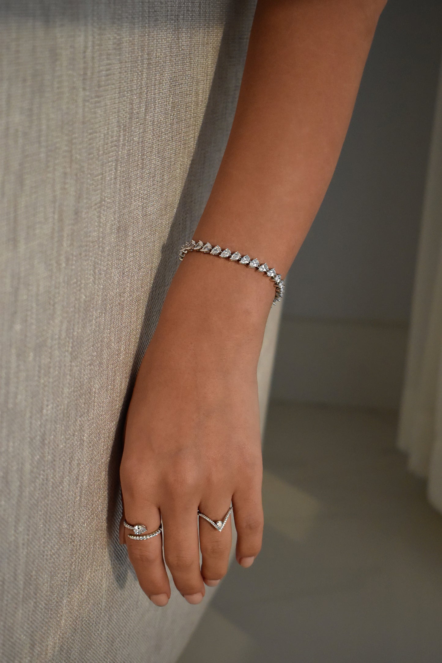 Eternity Pear Shape Bracelet