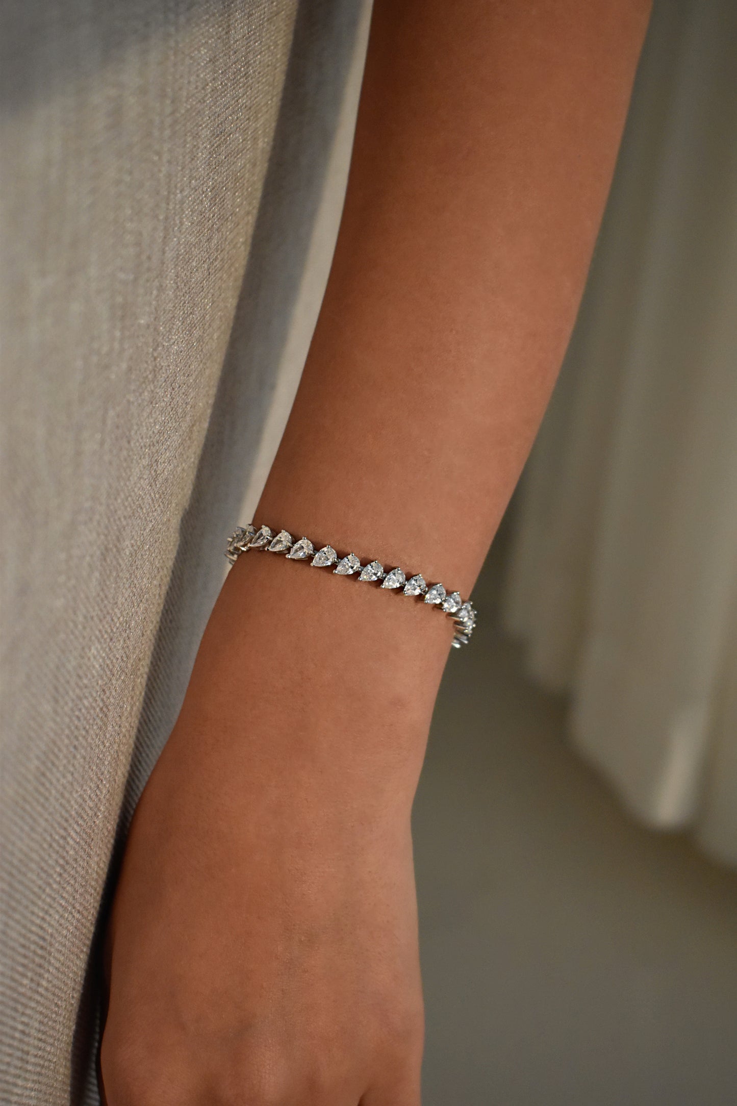 Eternity Pear Shape Bracelet