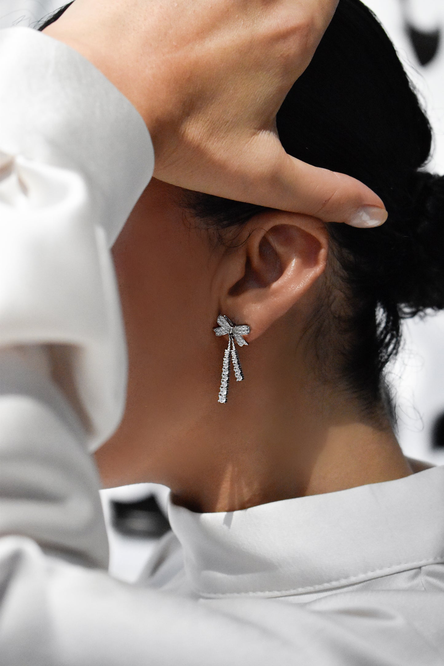 Bow Tassel Drop Earrings