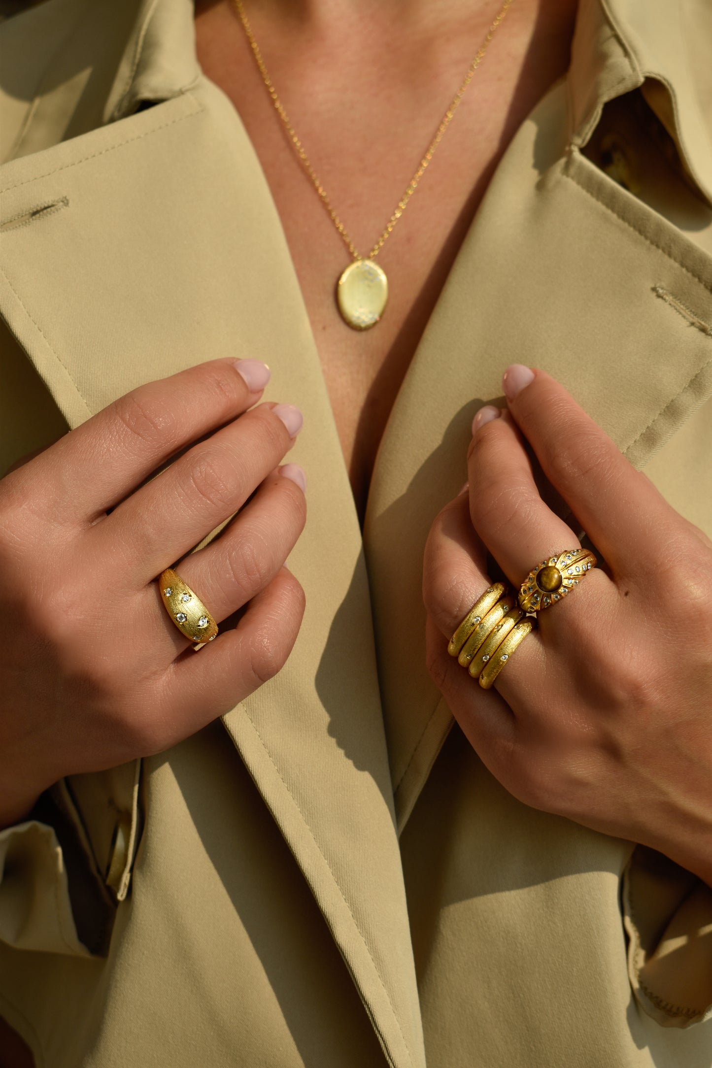 Aurora Brushed Gold Band (Price per piece)