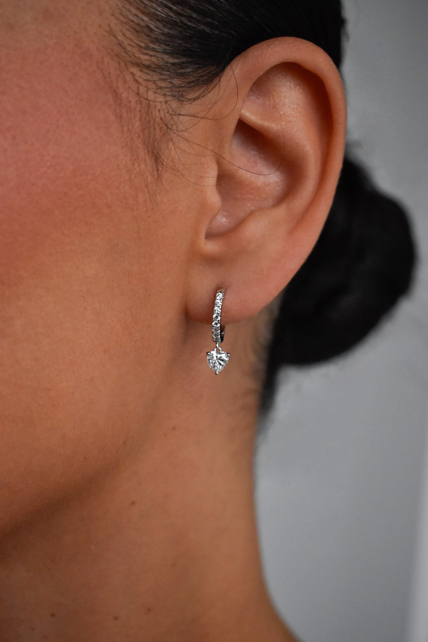5mm Heart Shaped Moissanite Earrings