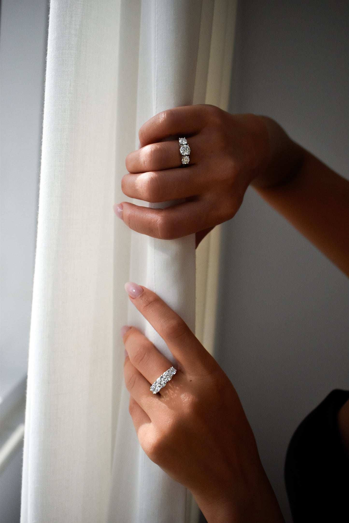 3.6 Carat Moissanite Graduated Stone Ring
