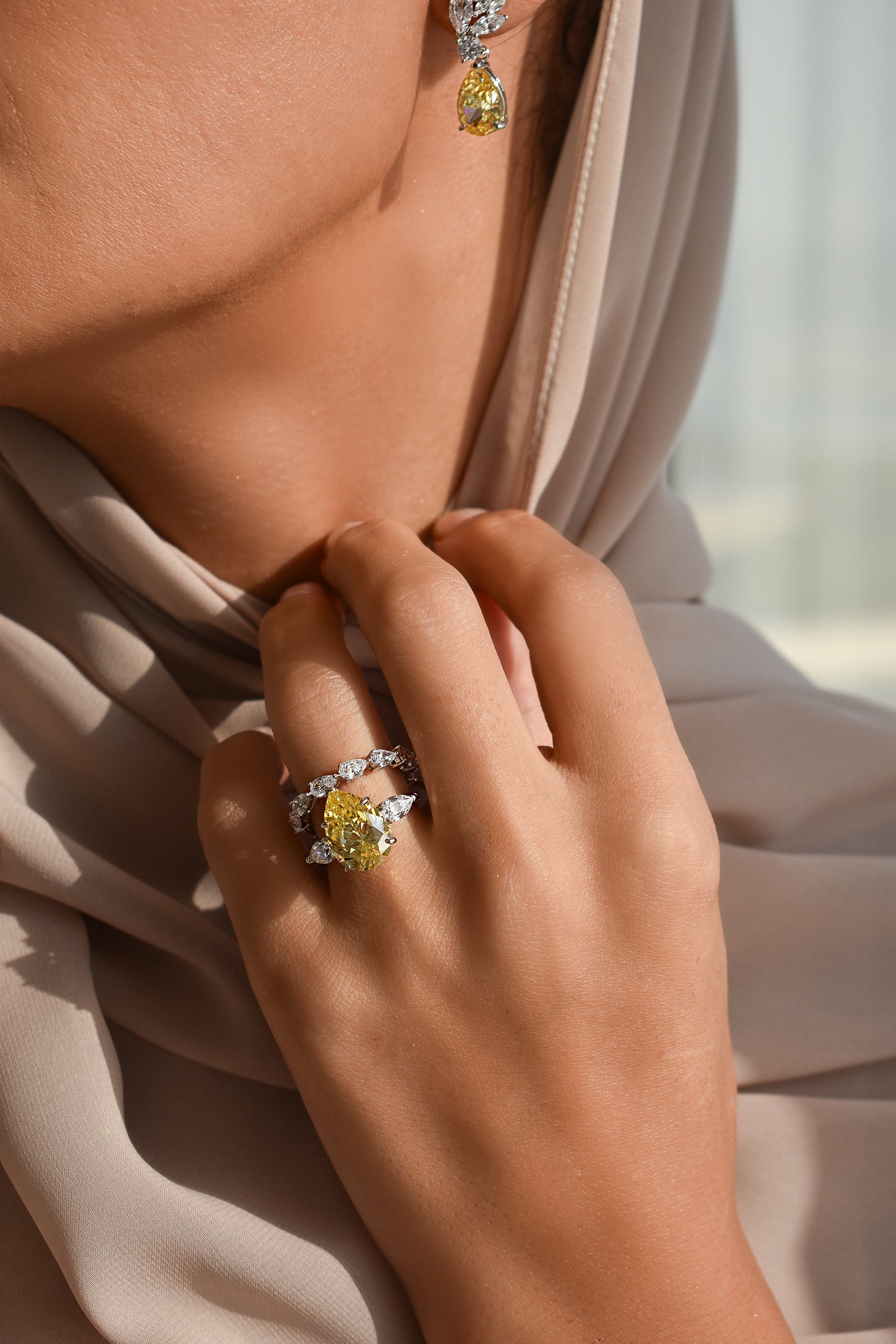Pear Cut Eternity Band