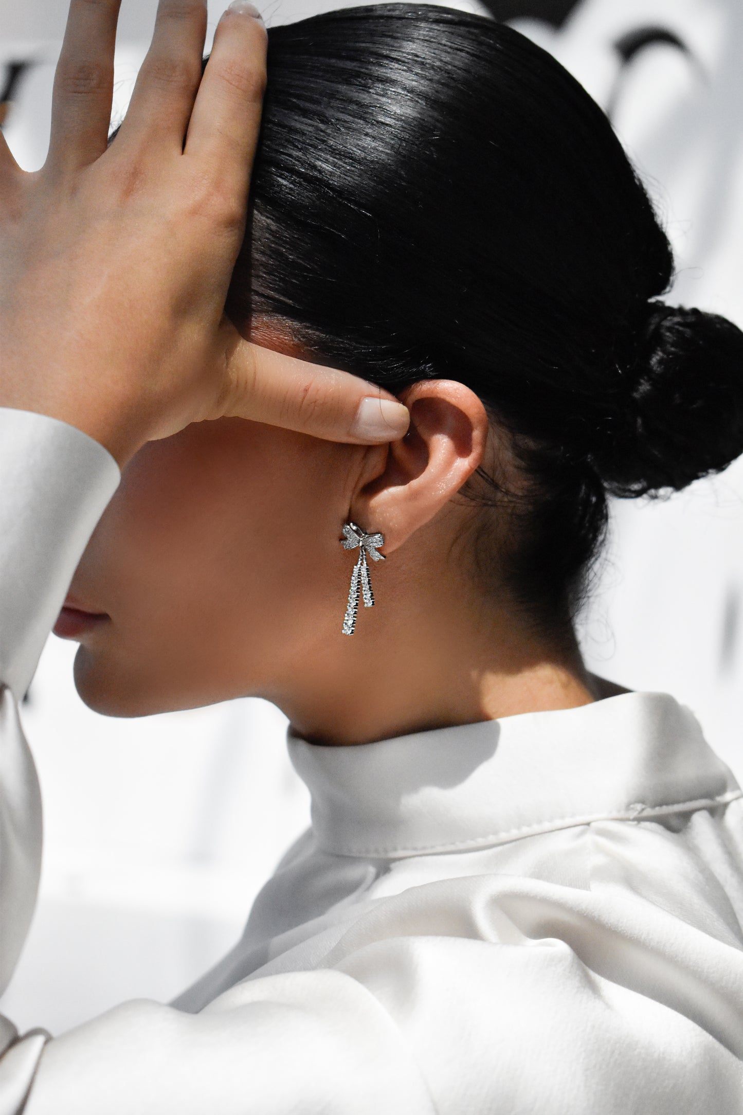 Bow Tassel Drop Earrings