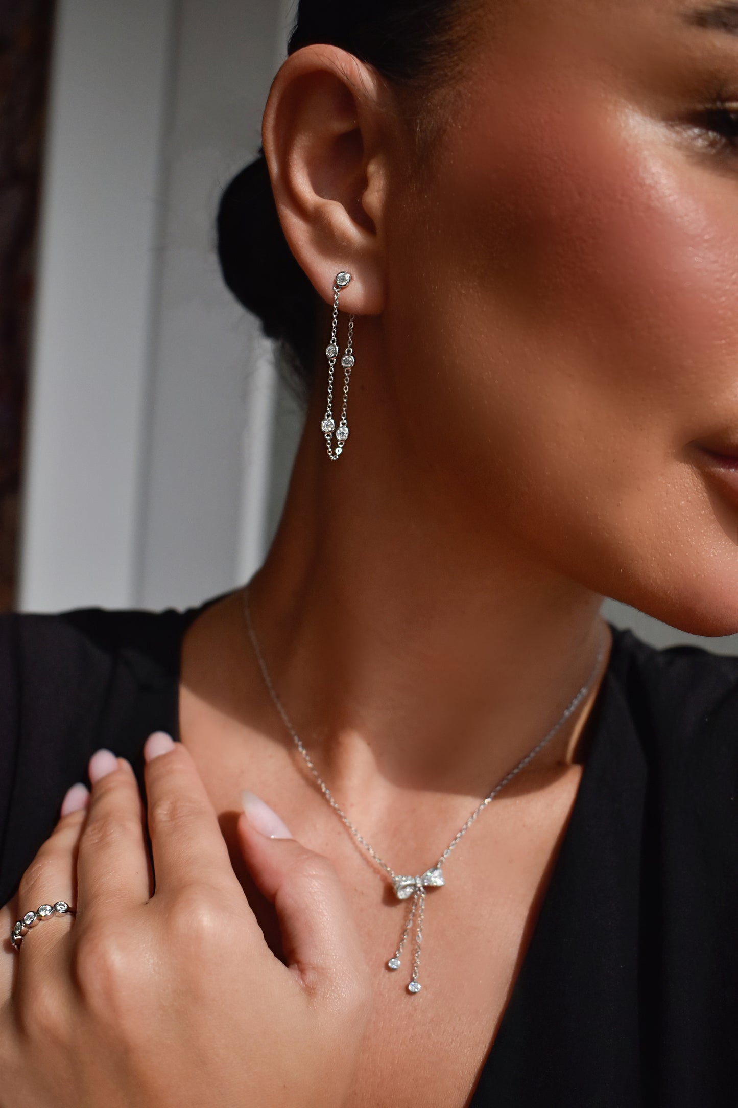 Bowknot Moissanite Necklace