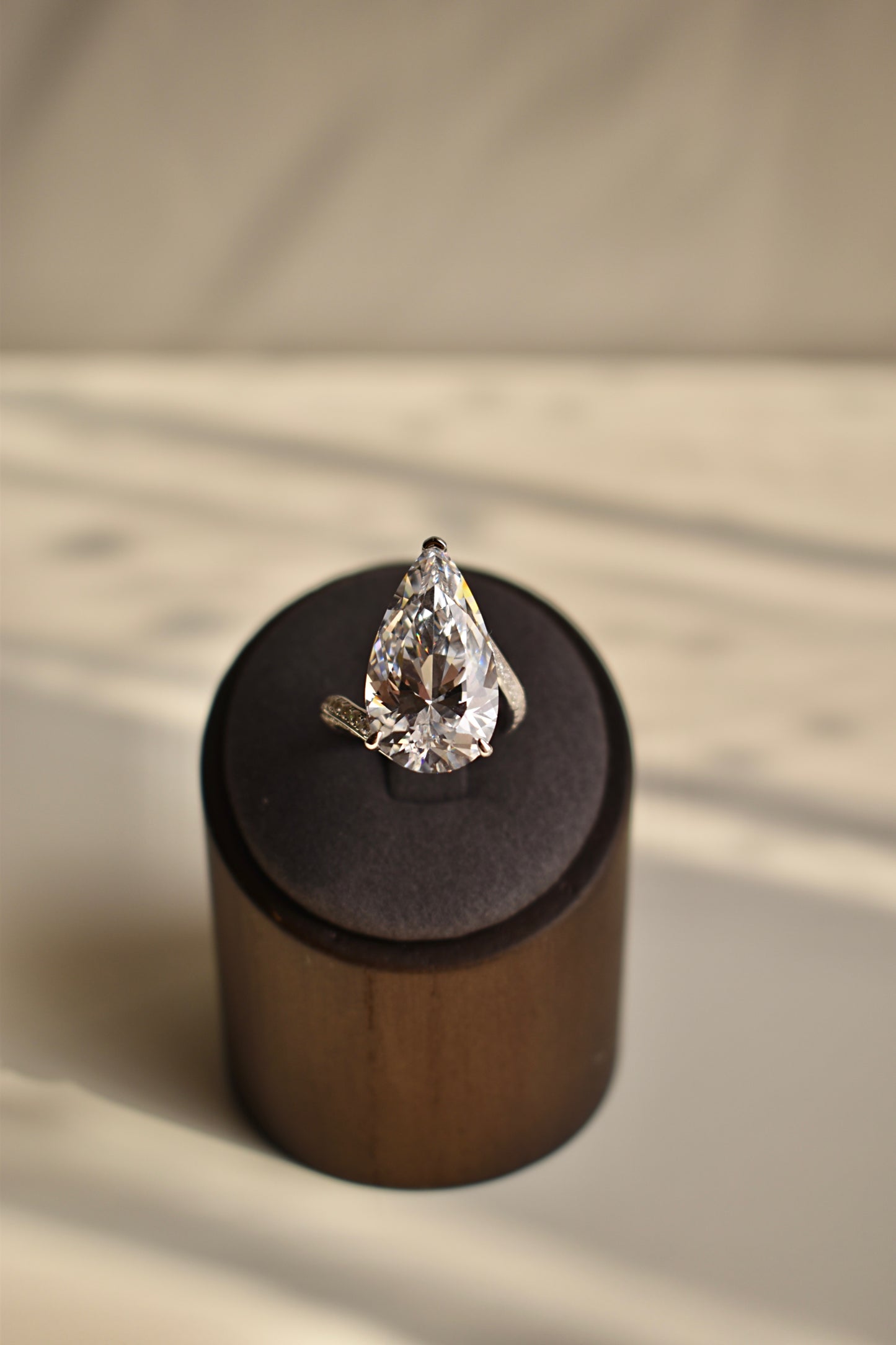 10 Carat Pear Shape Ring