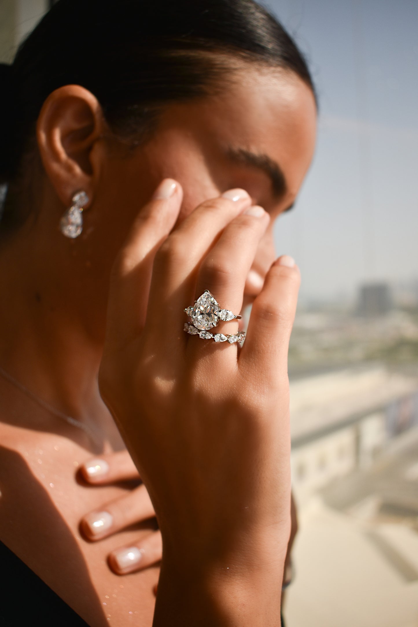 Winged Pear Shape Ring