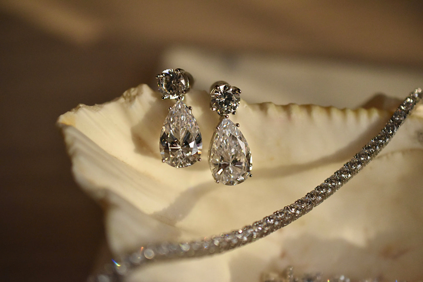 Pear Shape Duo Drop Earrings (M)