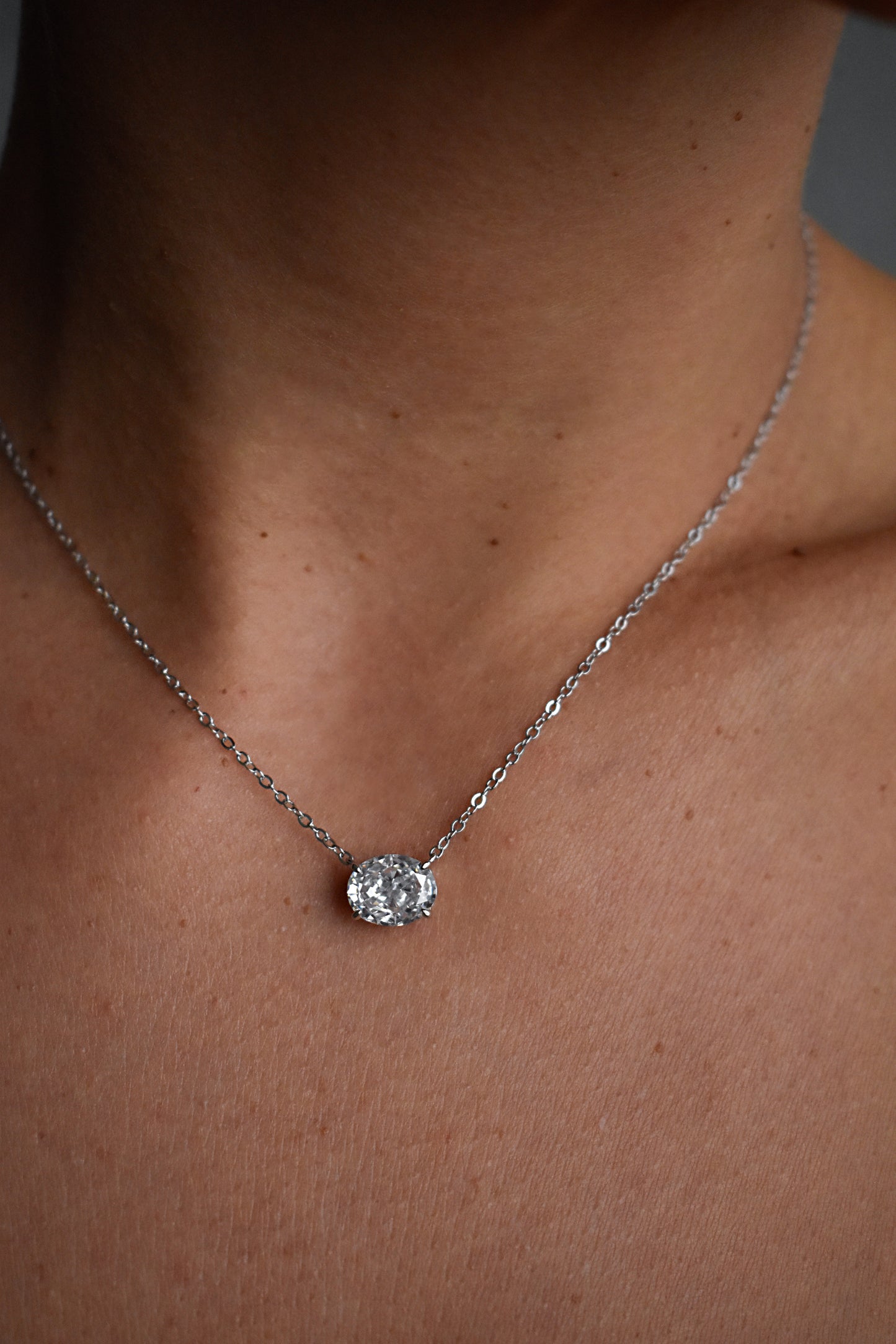 Oval Cut Necklace