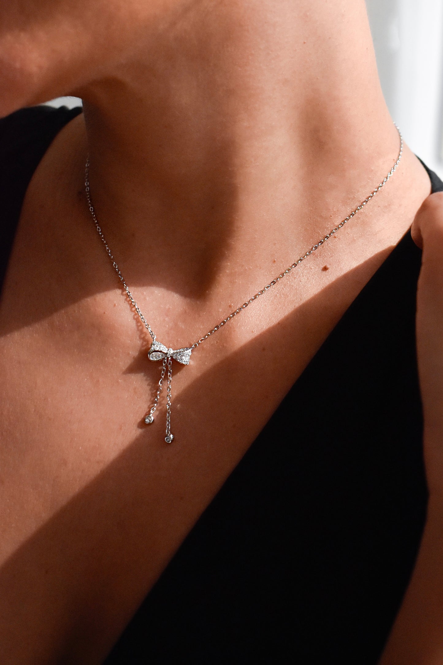 Bowknot Moissanite Necklace