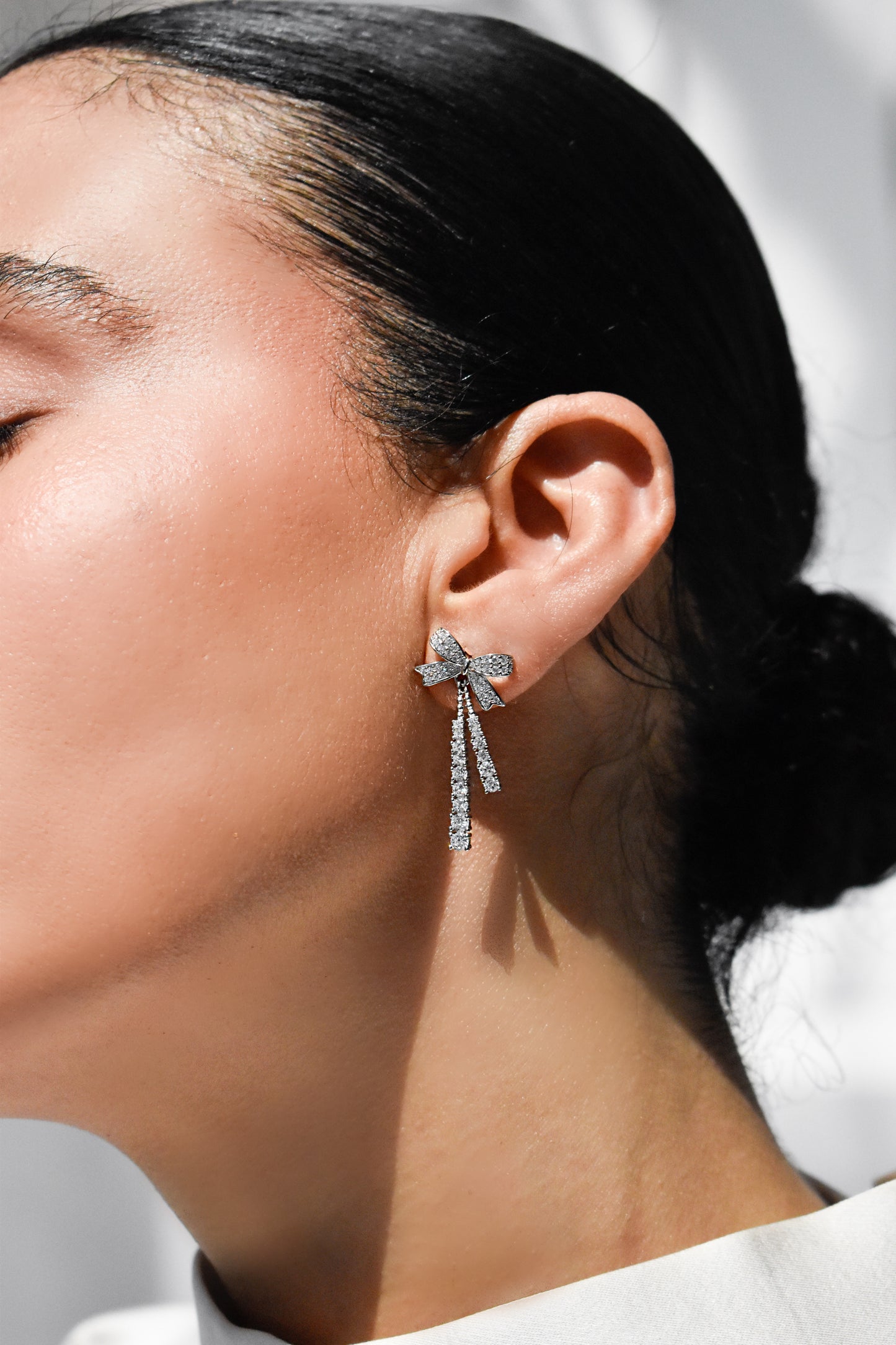 Bow Tassel Drop Earrings