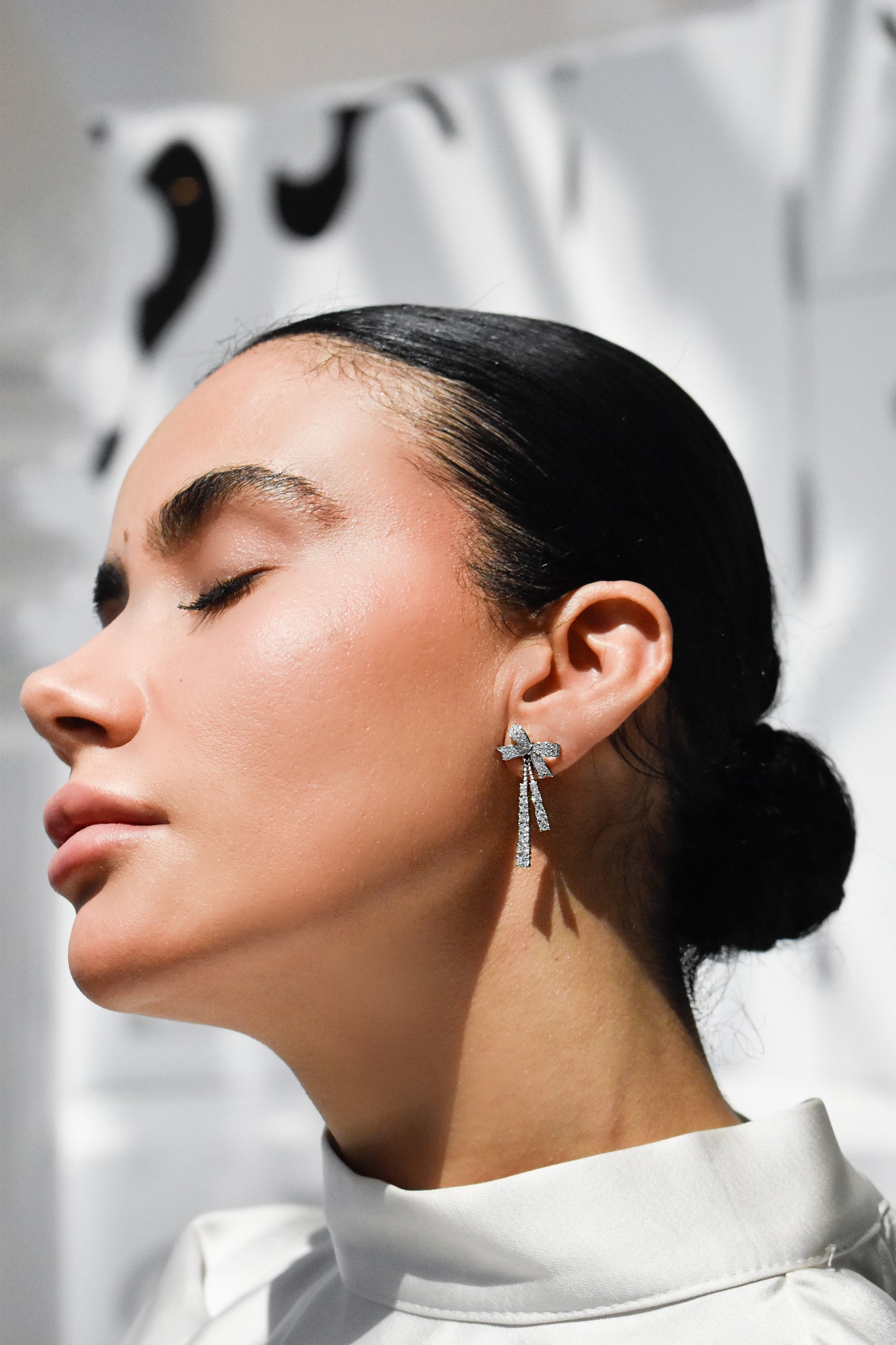 Bow Tassel Drop Earrings