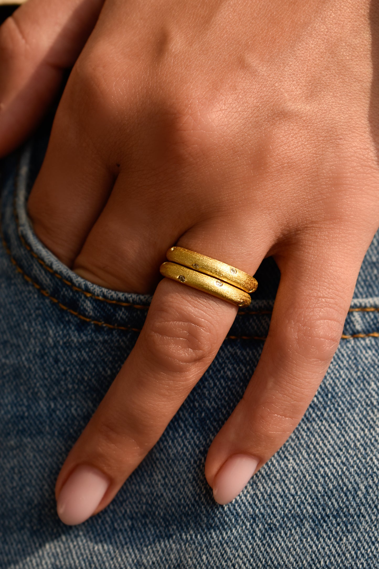 Aurora Brushed Gold Band (Price per piece)
