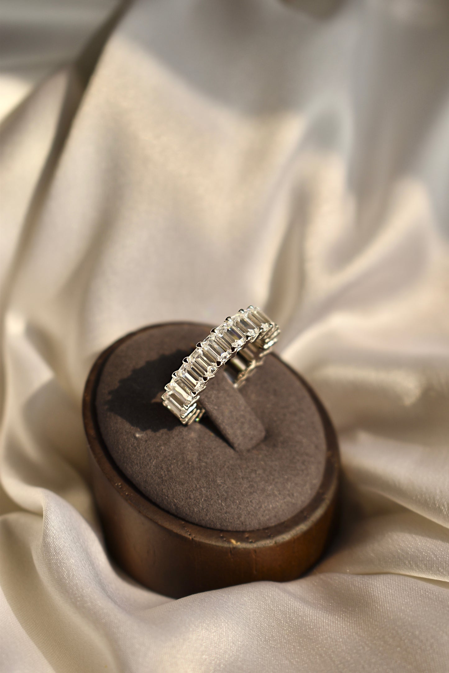 Emerald Cut Eternity Band