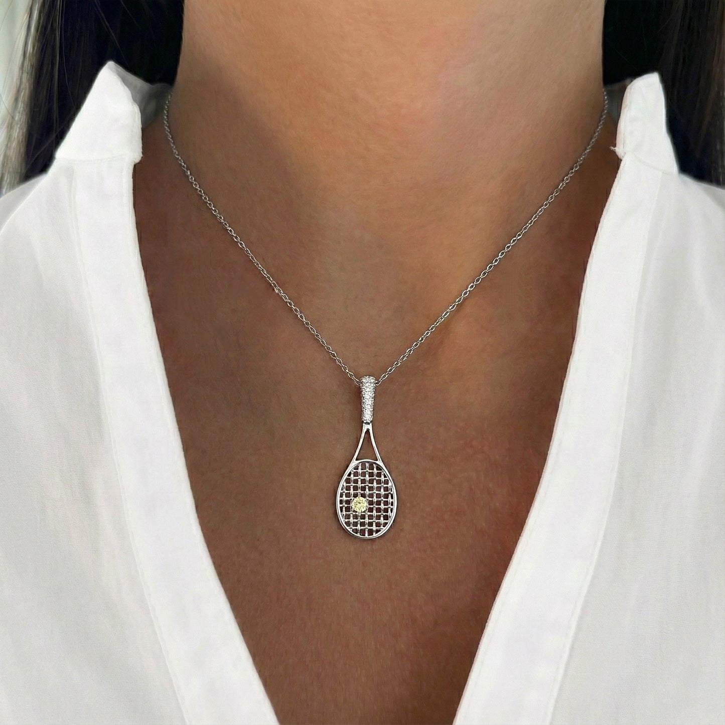 Tennis Racket Necklace