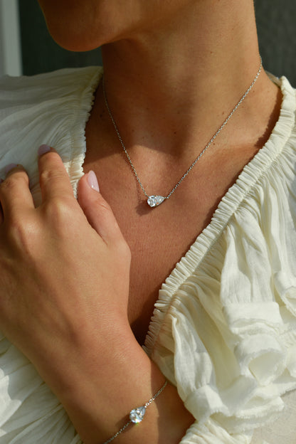 3 Carat Pear Shape Necklace