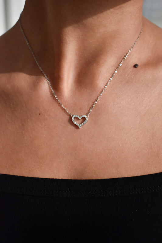 Moissanite Heart Shaped Necklace