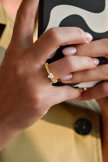 0.5 Carat Heart Shape Band