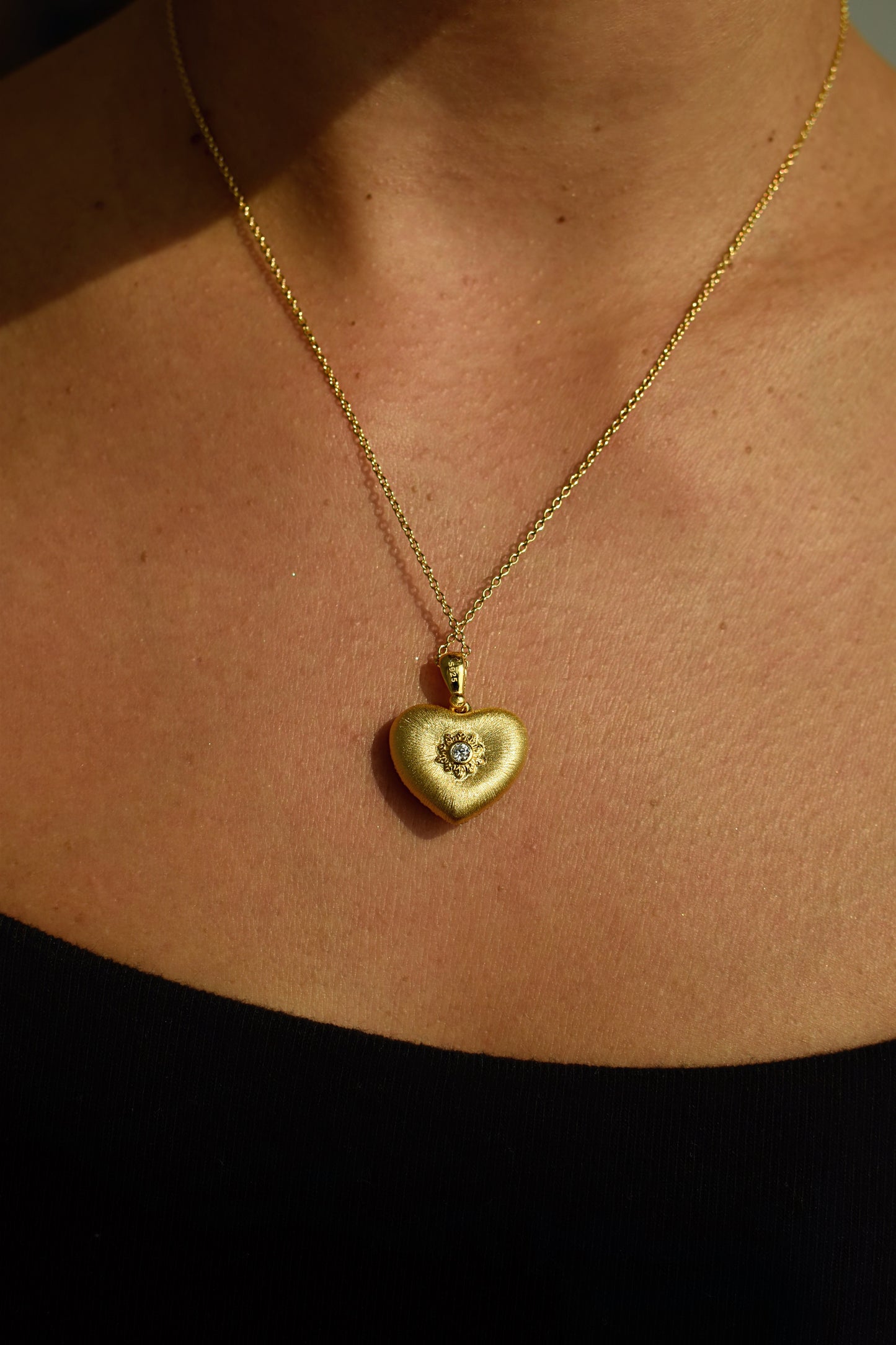 Double Face Heart Shape Pendant