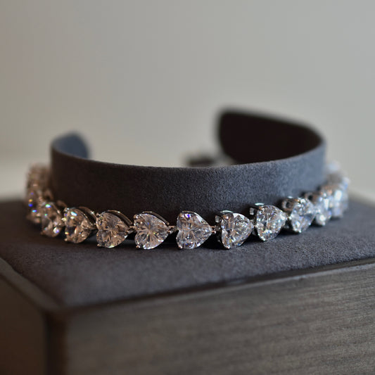 4mm Eternity Heart Shape Bracelet