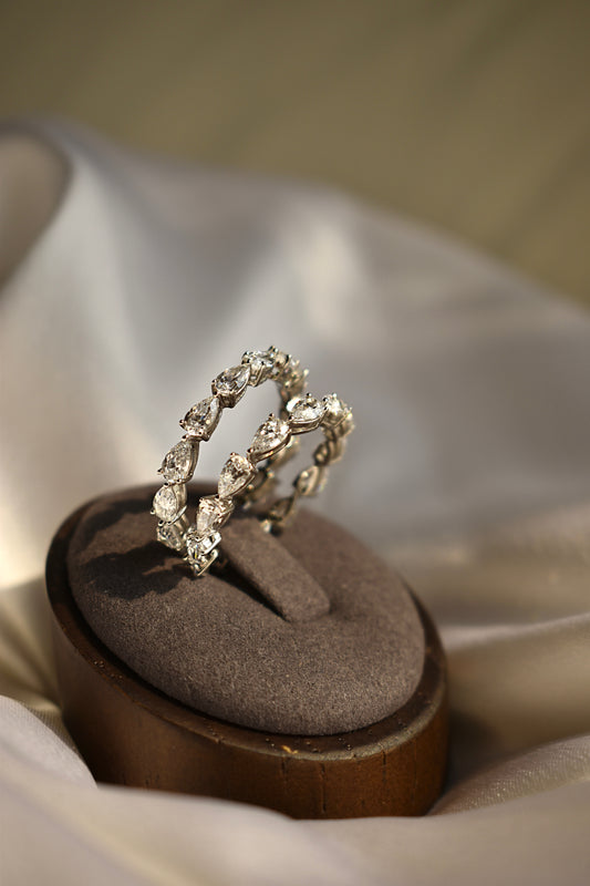 Pear Cut Eternity Band