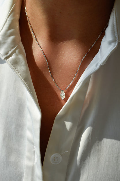1 Carat Marquise Cut Necklace