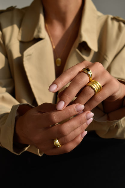 Aurora Brushed Gold Band (Price per piece)