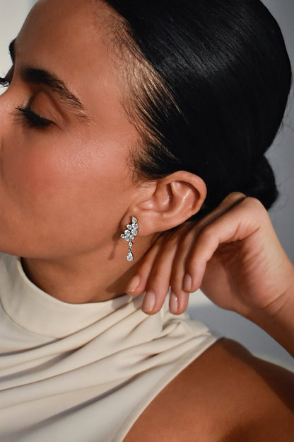 Moissanite Water Drop Pear Cut Earrings