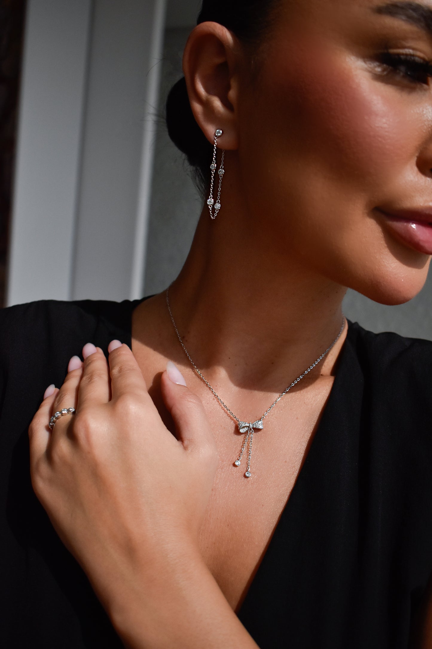 Bowknot Moissanite Necklace