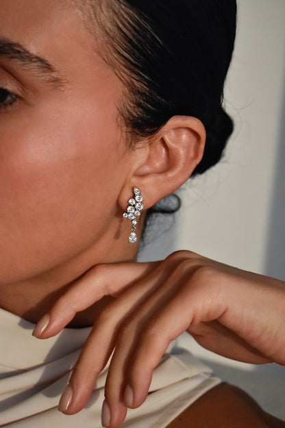 Moissanite Water Drop Pear Cut Earrings