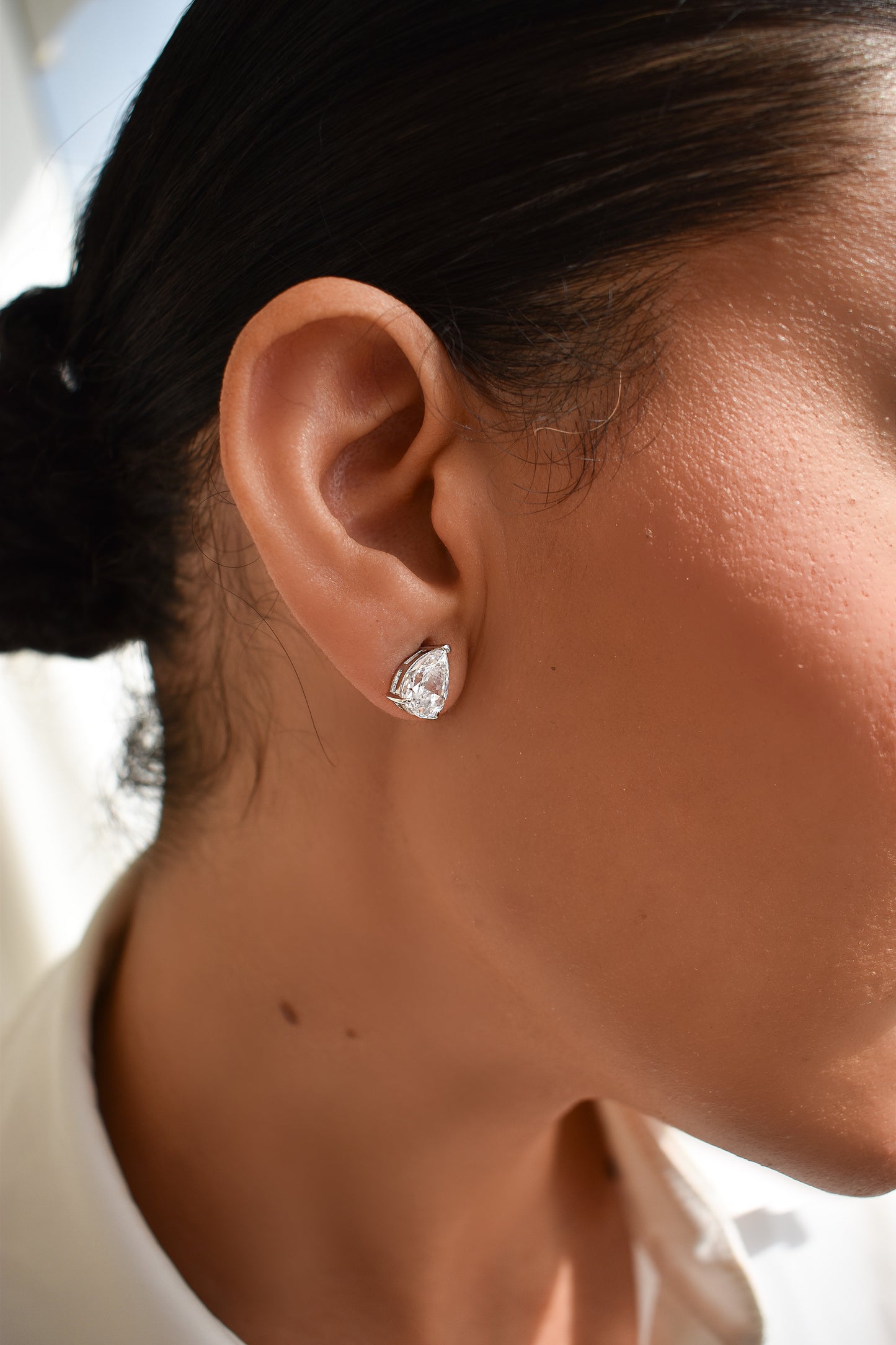 2 Carat Pear Stud Earrings