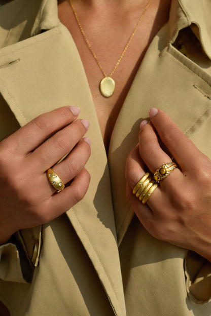 Aurora Brushed Gold Band (Price per piece)