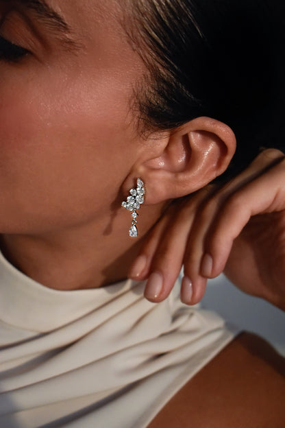 Moissanite Water Drop Pear Cut Earrings