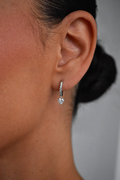 5mm Heart Shaped Moissanite Earrings