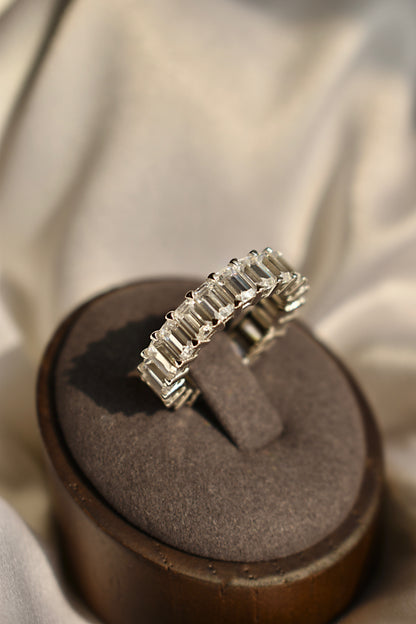 Emerald Cut Eternity Band