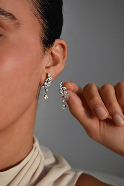 Moissanite Water Drop Pear Cut Earrings