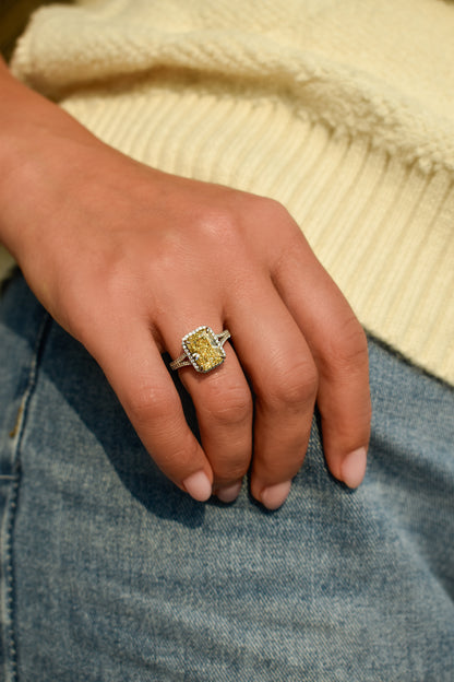 4.5 Carat Radiant Cut Ring
