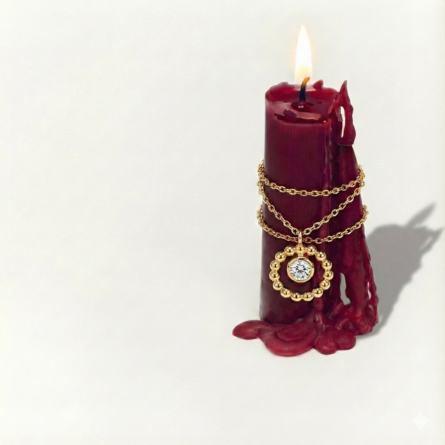 Circle Shape Gold Plated Necklace