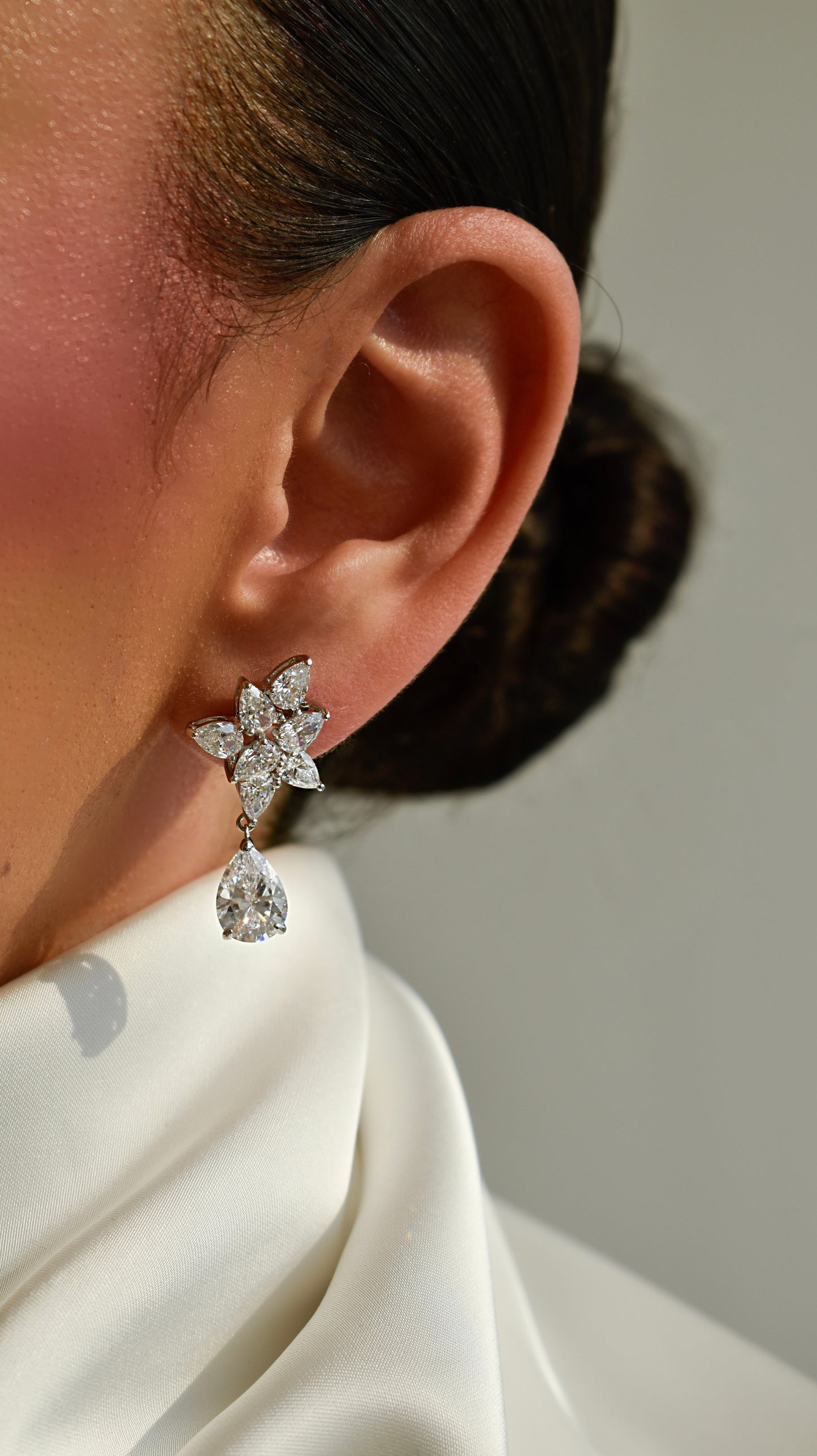 Pear Shape Drop Earrings