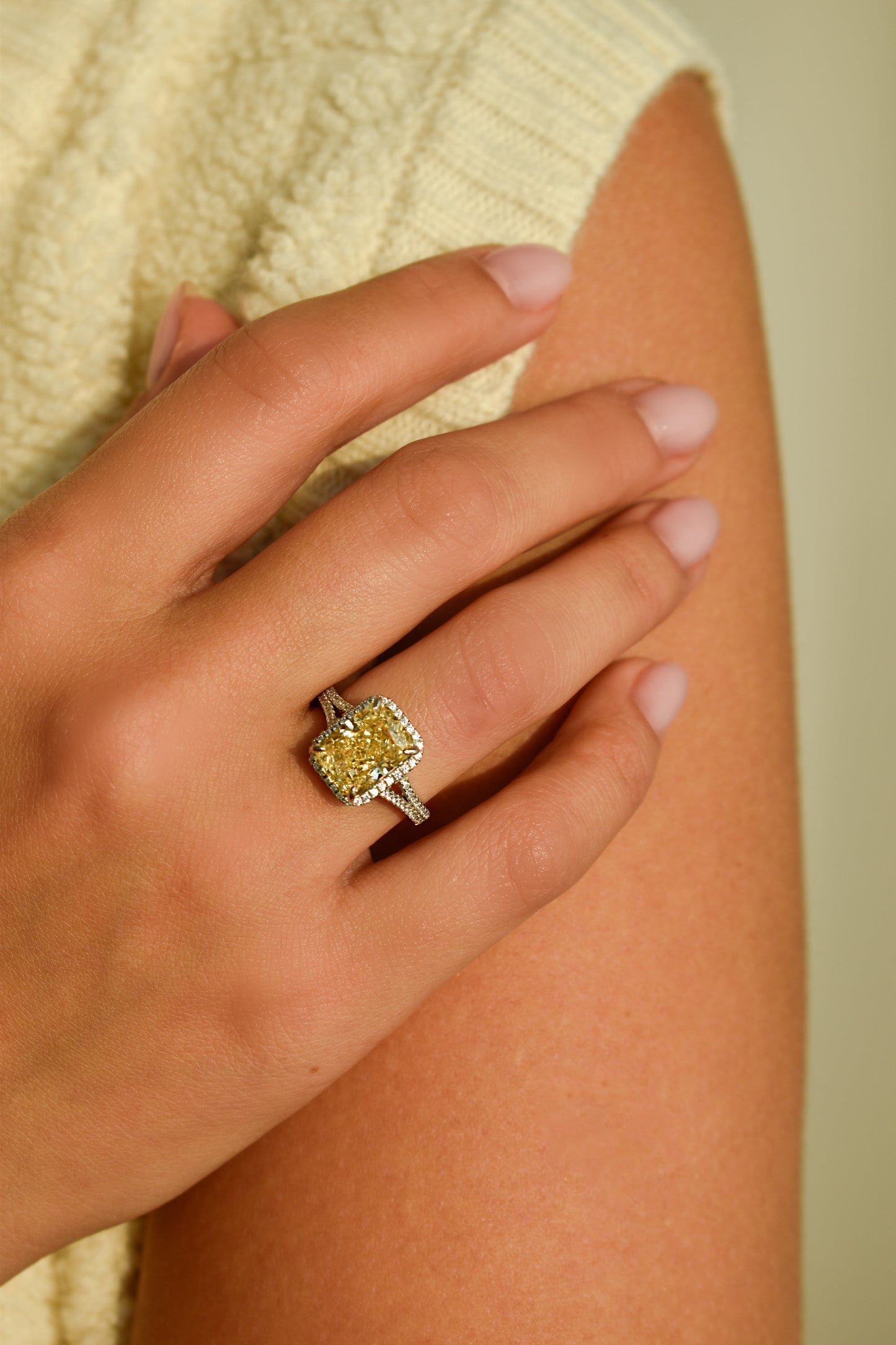4.5 Carat Radiant Cut Ring