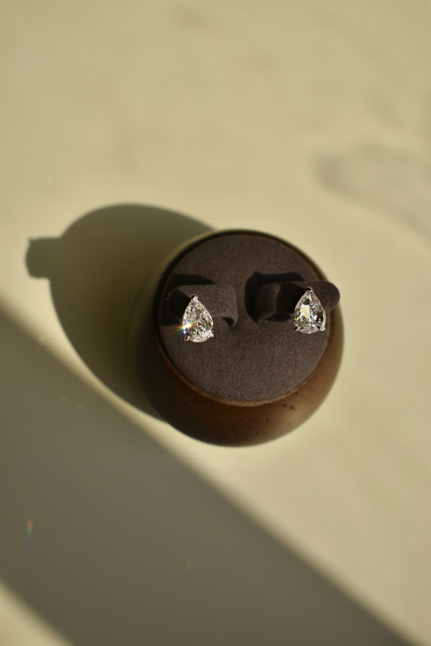 2 Carat Pear Stud Earrings