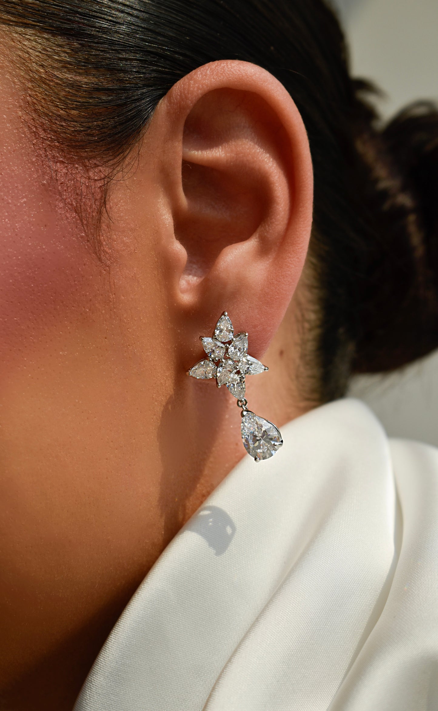 Pear Shape Drop Earrings
