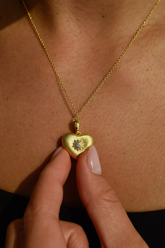 Double Face Heart Shape Pendant