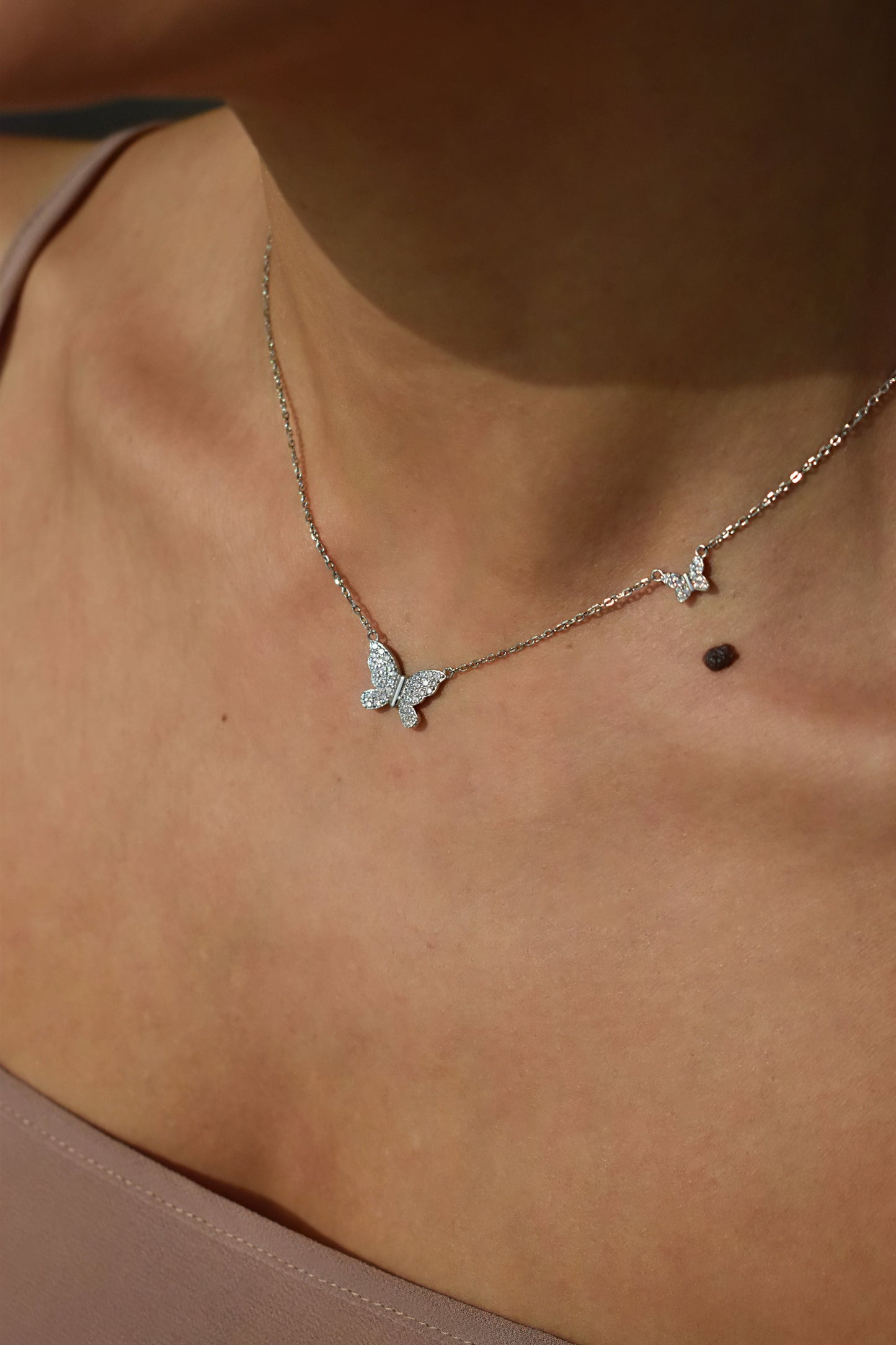 Double Butterfly Necklace