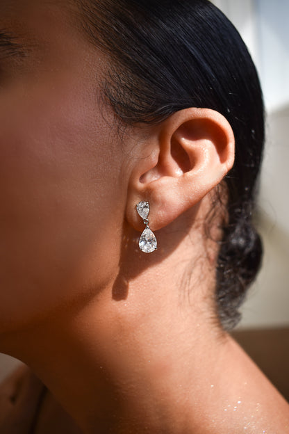 Mini Pear Shape Drop Earrings